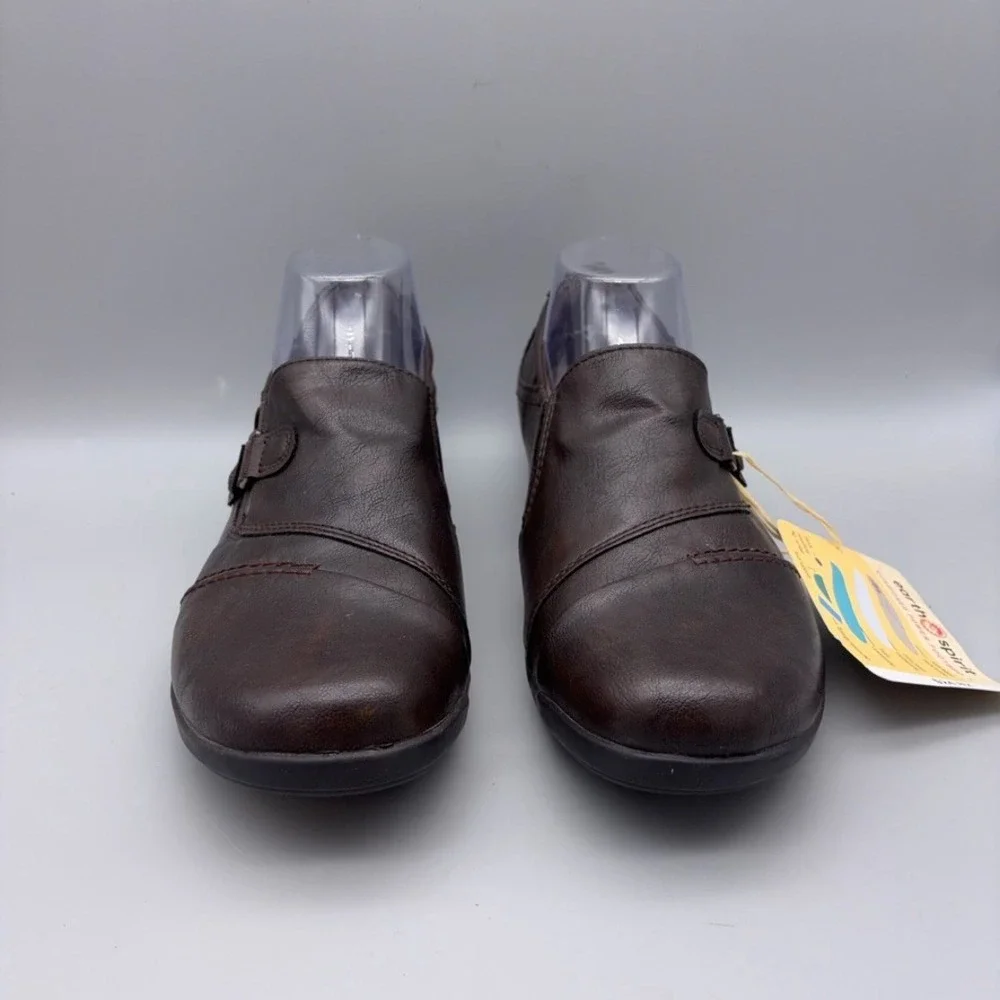 Earth Spirit Shoes Women 11 Brown Plain Cushioned Comfort Slip On Casual Loafers